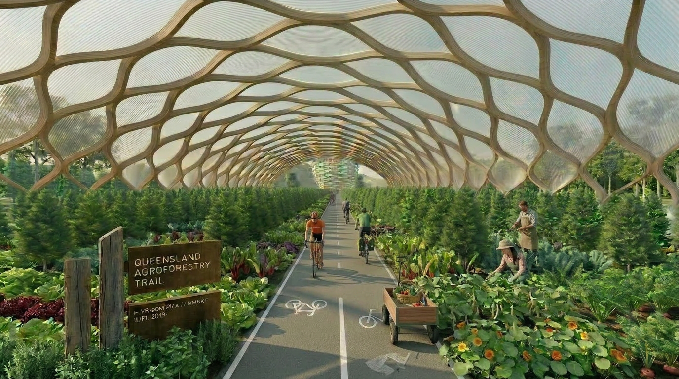 Brisbane Valley Rail Trail passing through the Research Centre.